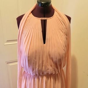 Beautiful Full Length Plus Sized Gown - Salmon Pink